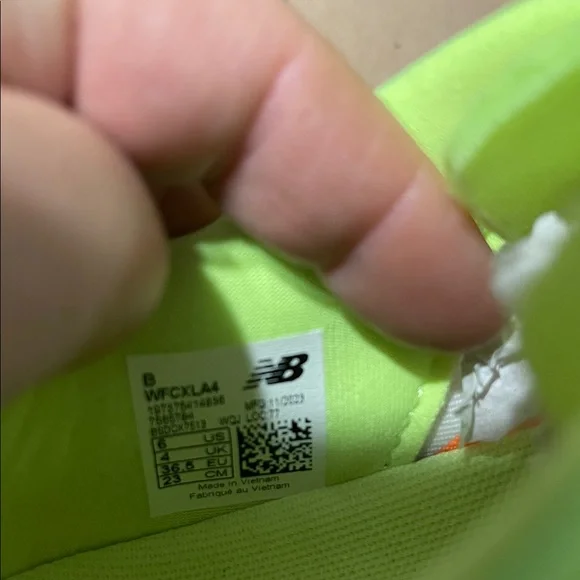 New Balance FullCell Super Lime Green White Orange Pink Performance Running Shoe - Picture 10 of 10